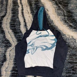Vintage Philadelphia eagles pullover hoodie with back graphic design